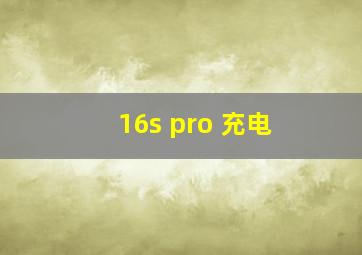 16s pro 充电